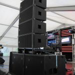 Four Touringline elements paired with two 18 inch subwoofers