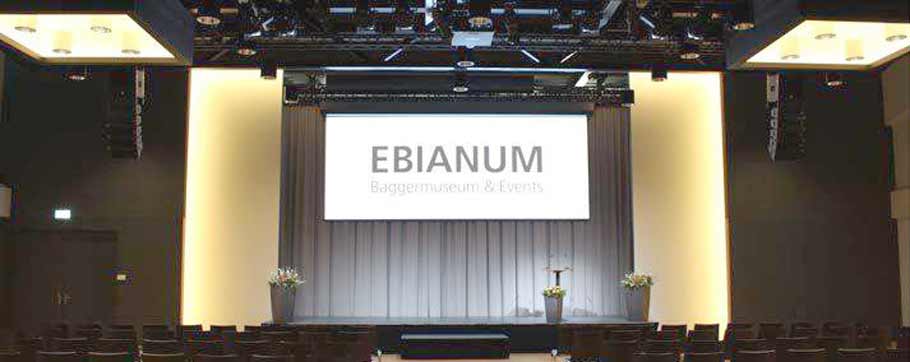 Baggermuseum Ebianum - Blick auf die Bühne